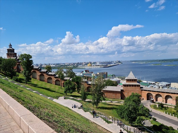 на фото: 088-Вид со смотровои площадки Нижегородского кремля